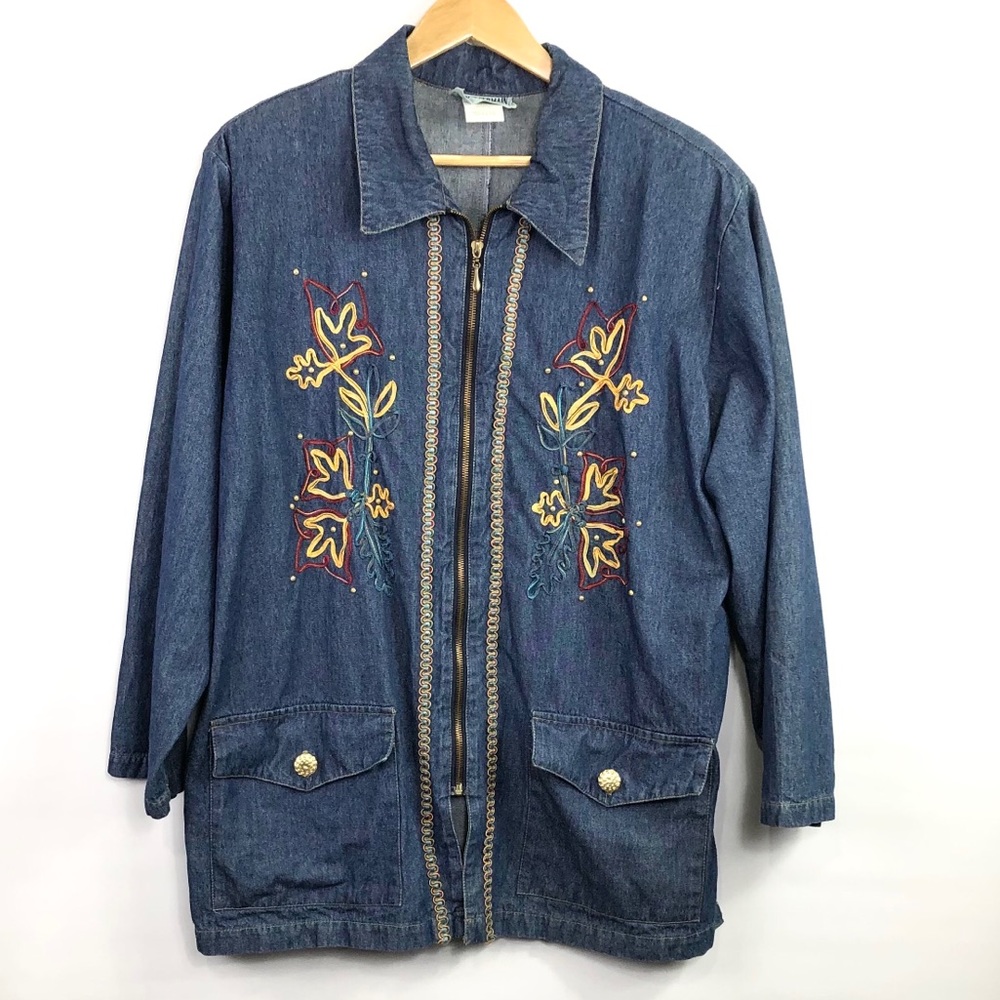 VINTAGE SAINT GERMAIN DENIM JACKET size 1X